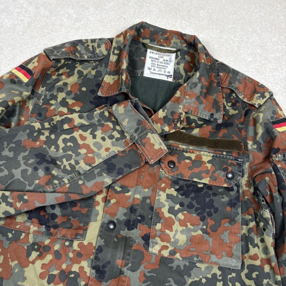 Vintage 1999 GE Spekon German Flecktarn Camo Field Jacket Shirt Gr 13 Mens L 44"